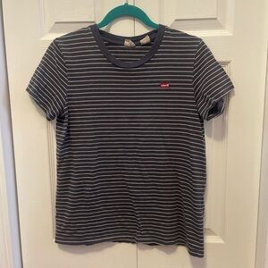 Levi's Navy and White Striped Tee